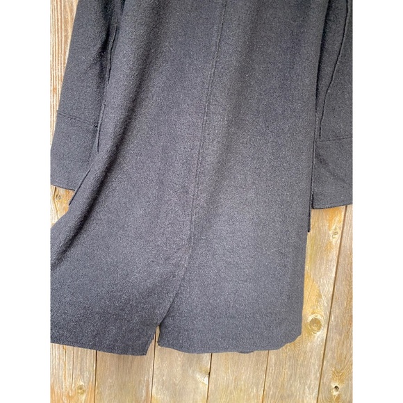 COPY - ZARA wool black long open front jacket/coat - Picture 6 of 6